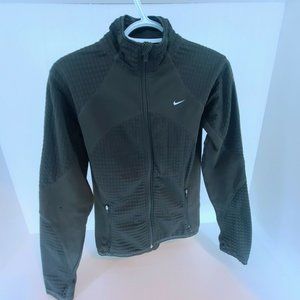 S Nike Fit Therma Full Zip-Up Sweatshirt Green